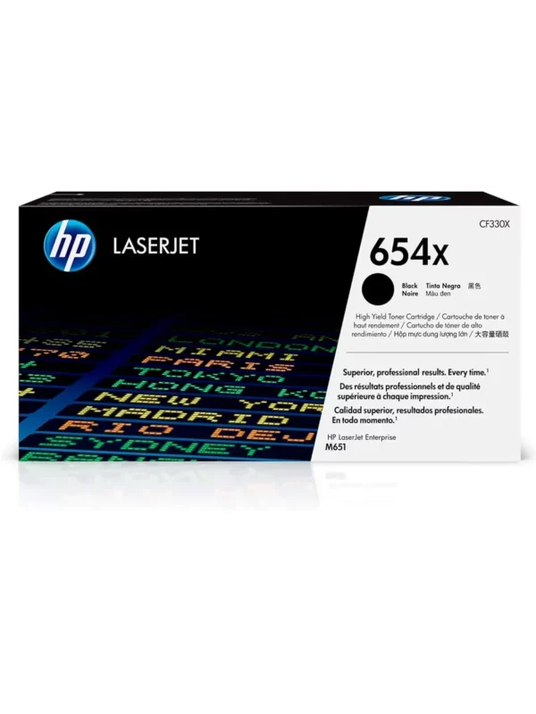 Картридж HP 654X с увеличенной емкостью тонера, совместимый с принтерами HP LaserJet Enterprise M651, в фирменной упаковке