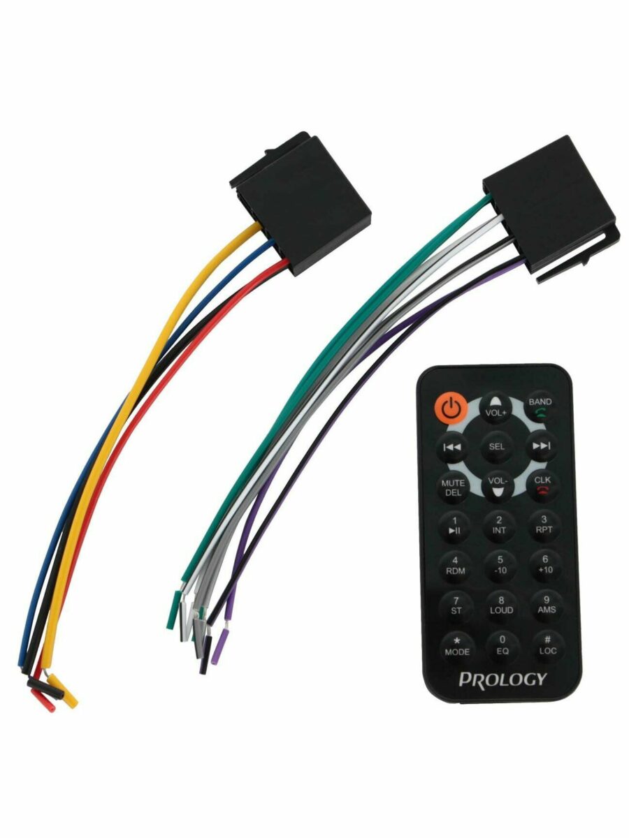 Пульт дистанционного управления с кнопками и два разъема с разноцветными проводами