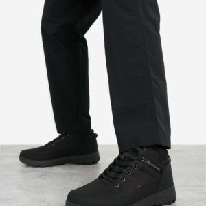 Мужские черные ботинки с текстильным верхом и зубчатой подошвой