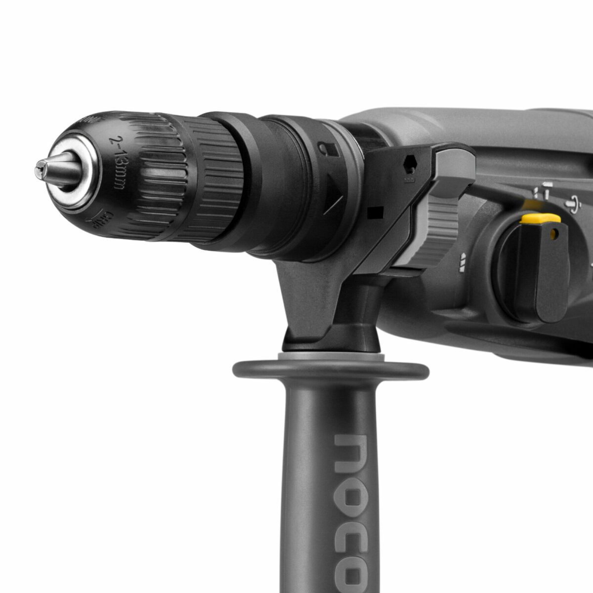 Электроперфоратор с быстрозажимным патроном, боковой рукояткой и переключателем режимов