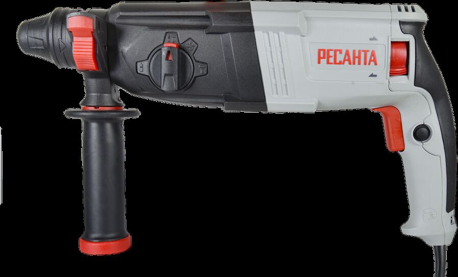 Перфоратор Ресанта с эргономичным дизайном, прорезиненными элементами и переключателем режимов работы