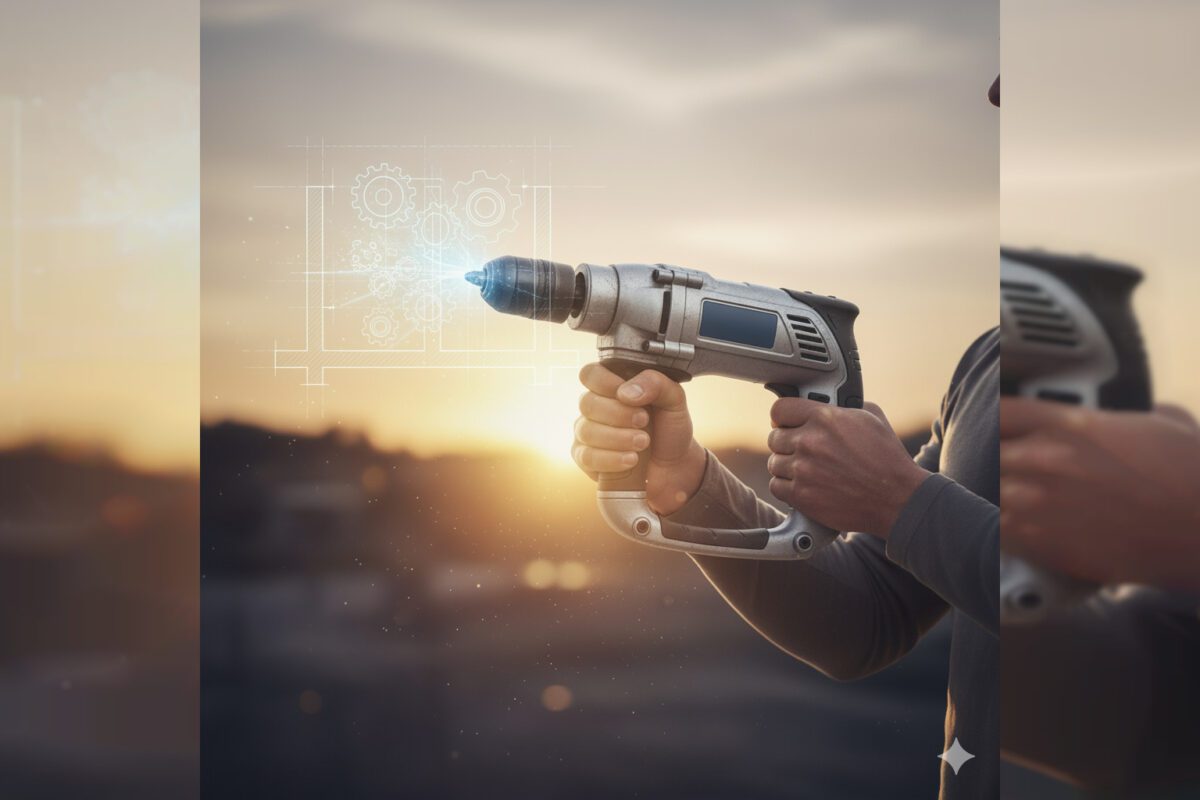 Эргономика и функционал перфораторов Два перфоратора в деталях, включая кейсы и аксессуары, в условиях мастерской