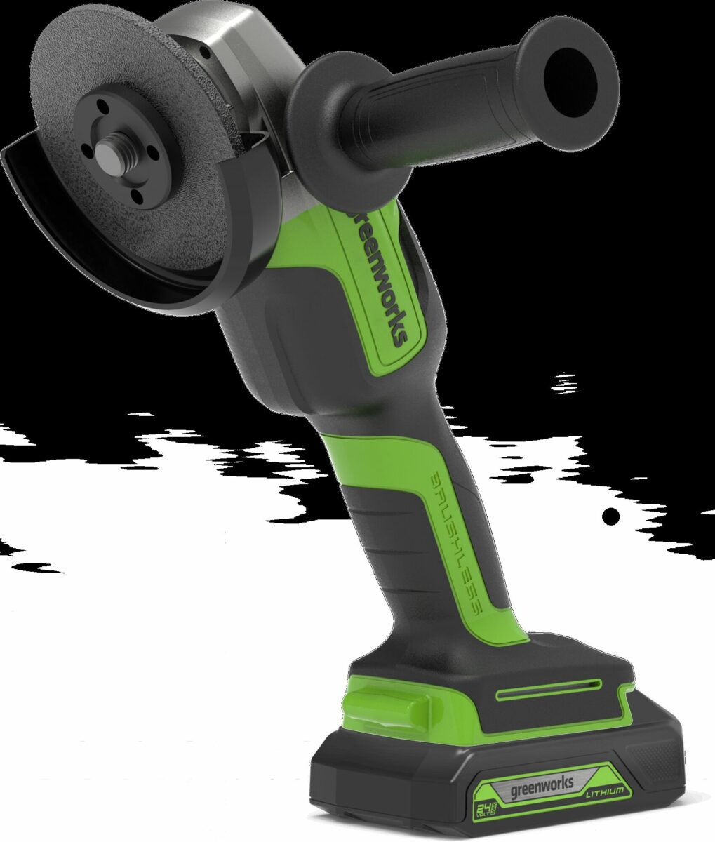 Углошлифовальная машина Greenworks 24V, аккумуляторная болгарка с бесщеточным мотором