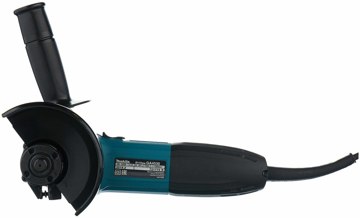 Углошлифовальная машина Makita GA4530 с мощностью 720 Вт и диском 115 мм