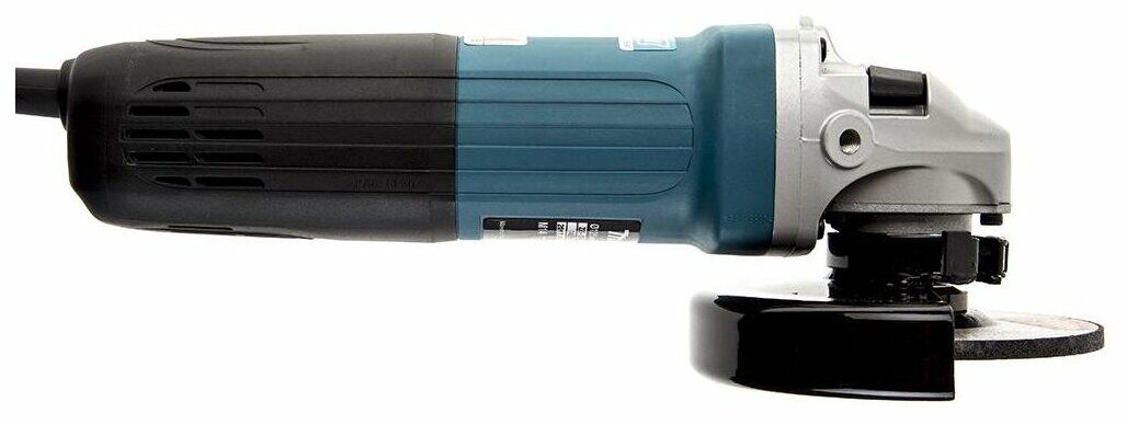 Двухцветная угловая шлифовальная машина с вентиляционными отверстиями и защитным кожухом на диске