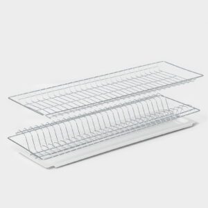 Комплект сушилки для посуды с оцинкованными решетками и пластиковым поддоном для шкафа шириной 80 см