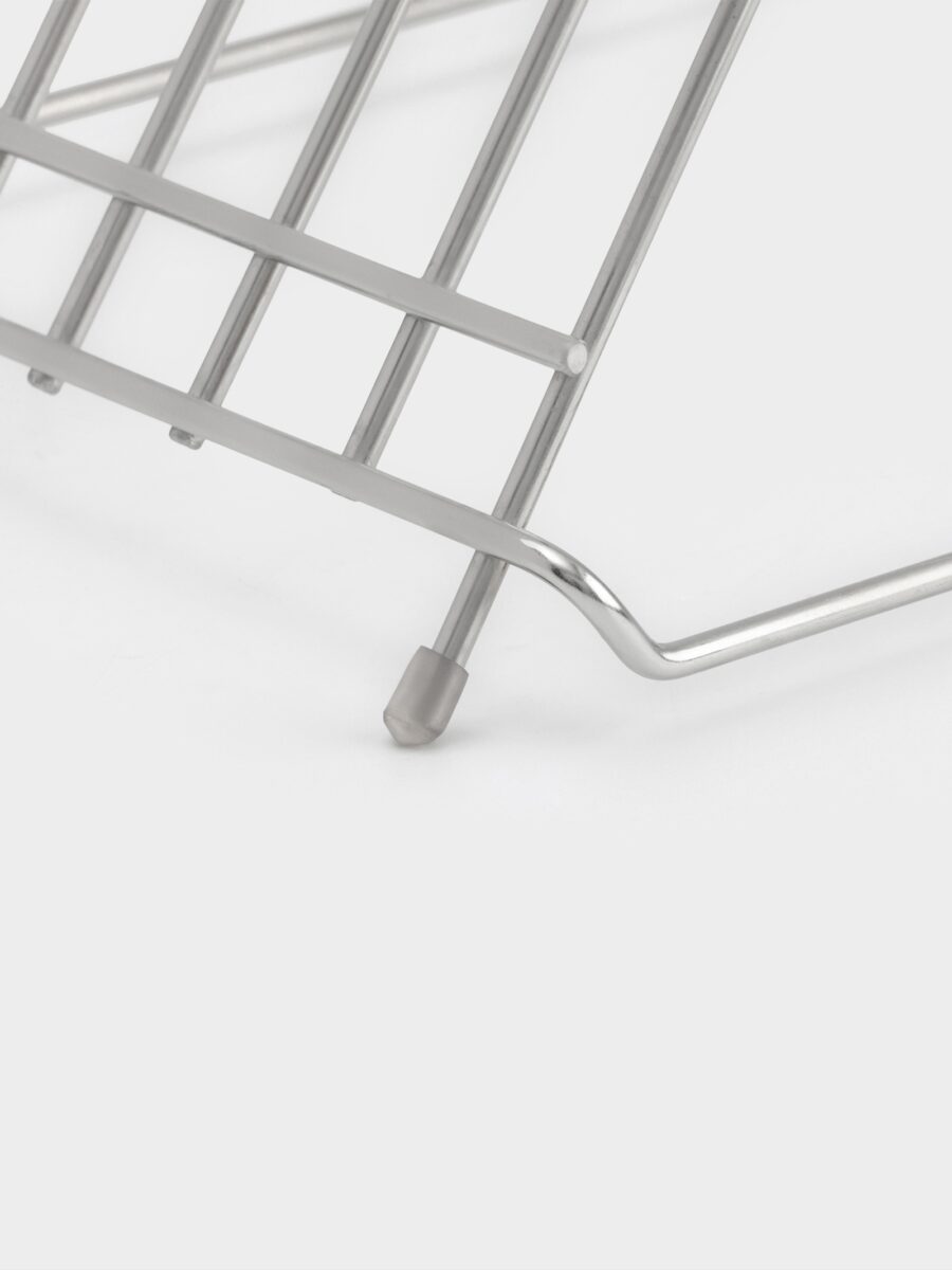 Металлическая подставка для досок с поддоном из нержавеющей стали — стильный кухонный аксессуар Настольная металлическая подставка-сушилка для досок из нержавеющей стали с современным дизайном