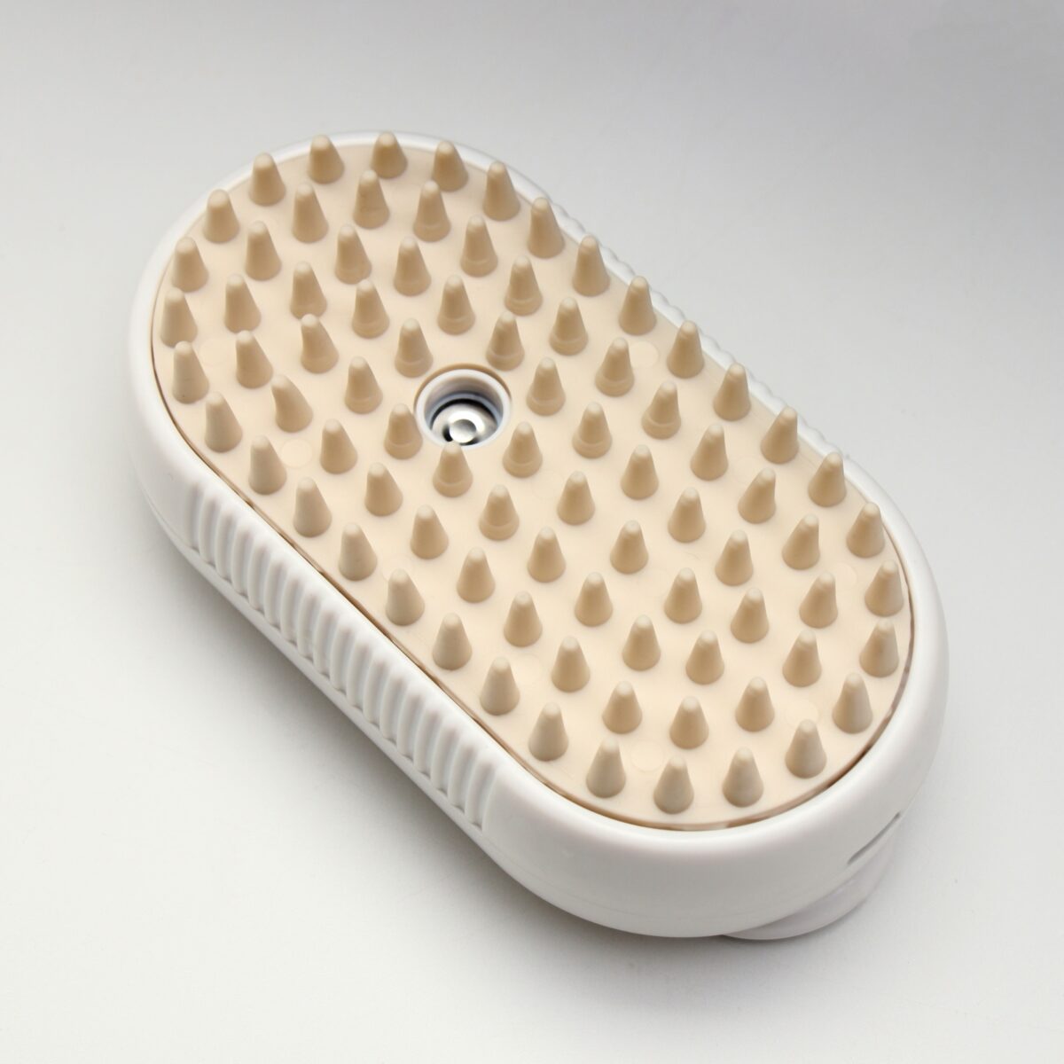 Паровая щетка для кошек и собак с выдвижной ручкой и USB Белая паровая щетка для вычесывания шерсти домашних животных с мягкими пластиковыми шипами и паровым элементом