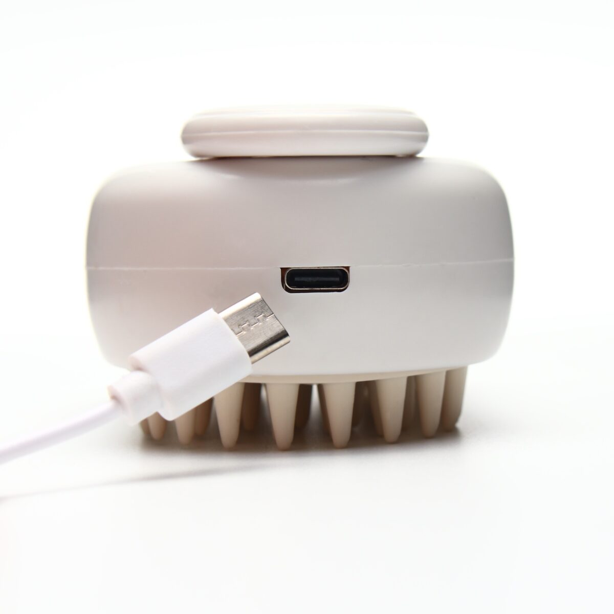 Белая паровая щетка-расческа USB для ухода за шерстью животных Белая паровая щетка USB с выдвижной ручкой для кошек и собак, компактное устройство с разъемом USB Type-C