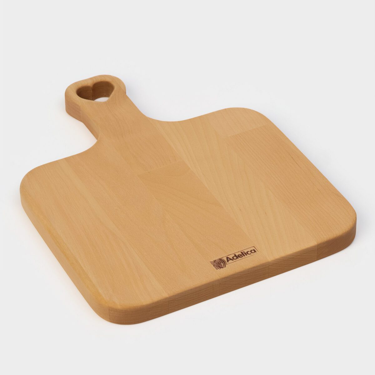 Разделочная доска из натурального дерева с отверстием в виде сердца — экологичный подарок для кухни Разделочная доска из берёзы с отверстием в форме сердца для удобного хранения, часть подарочного набора посуды