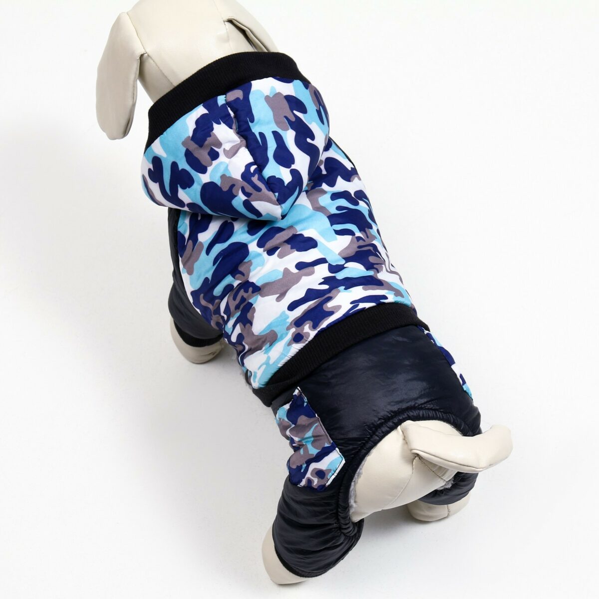 Теплый комбинезон для собак на меху с капюшоном, размер L, защита от ветра и влаги — изображение 7