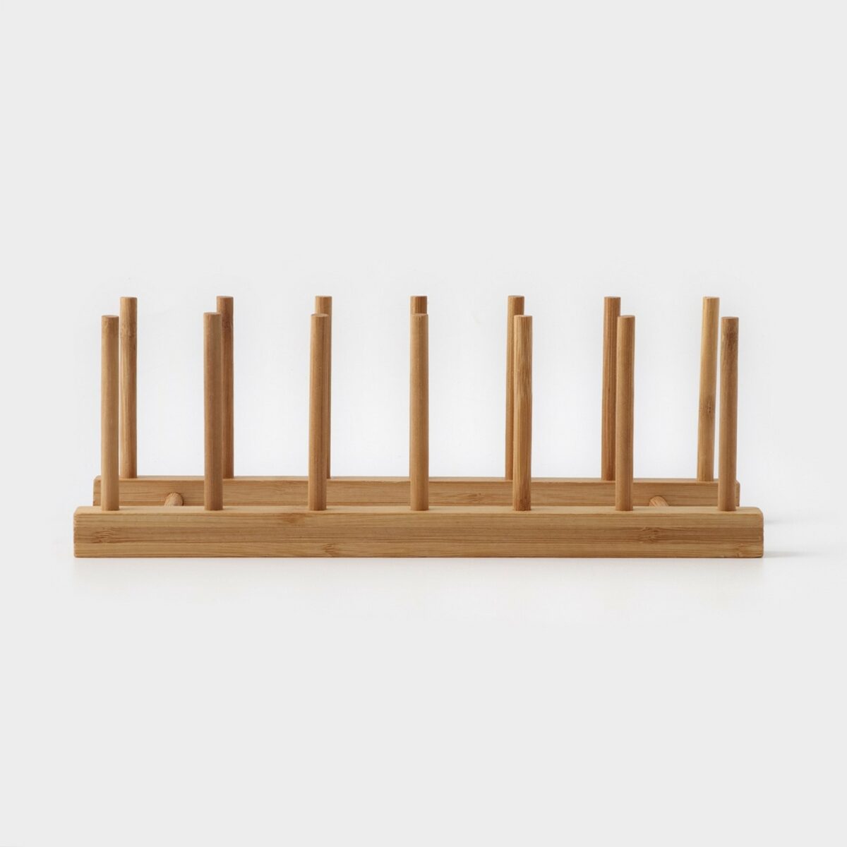 Подставка для крышек и разделочных досок из дерева с 6 отделениями – удобный органайзер для кухни Деревянная подставка для крышек и разделочных досок 30×10 см с 6 отделениями для организации кухни