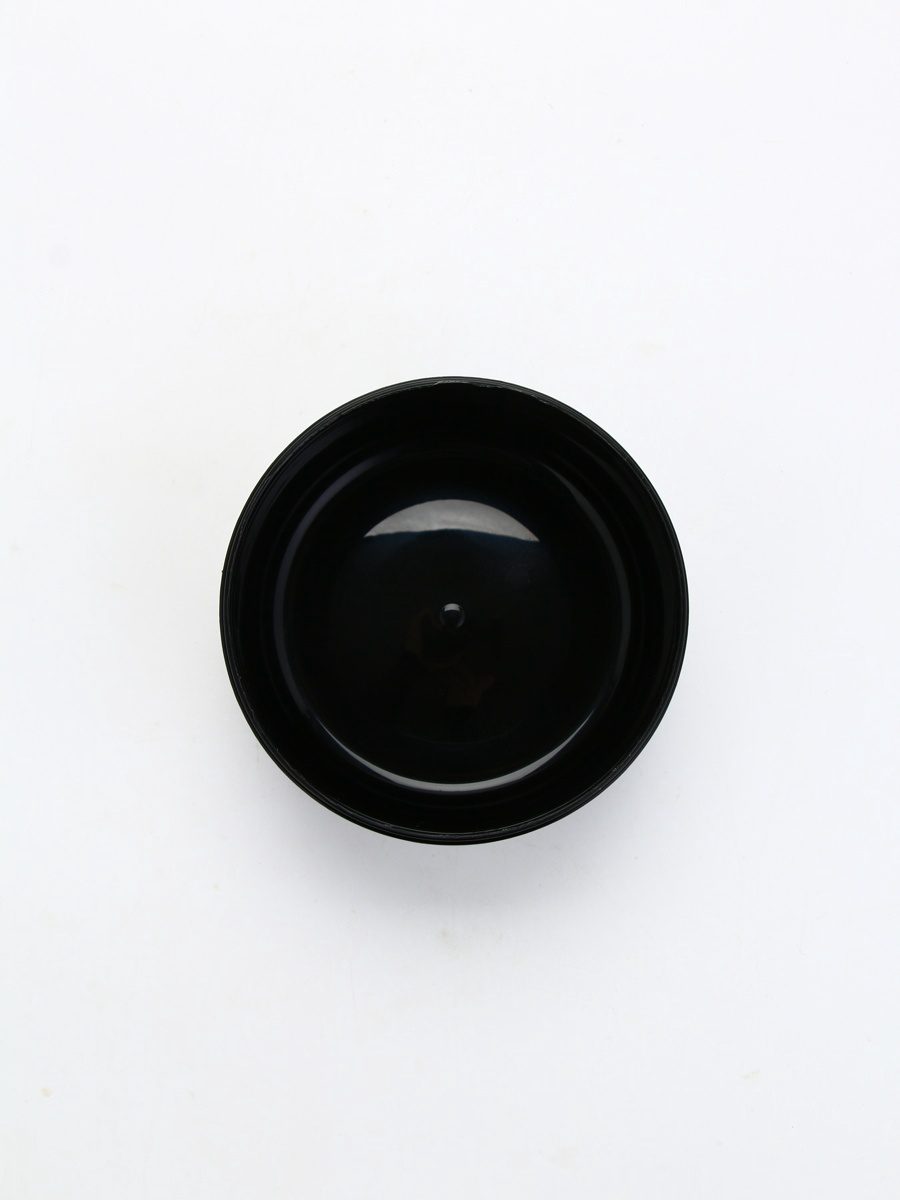 Черный круглый ланч-бокс для порционного хранения и разогрева пищи Круглый черный пищевой контейнер с блестящей поверхностью, вместимостью 500 мл