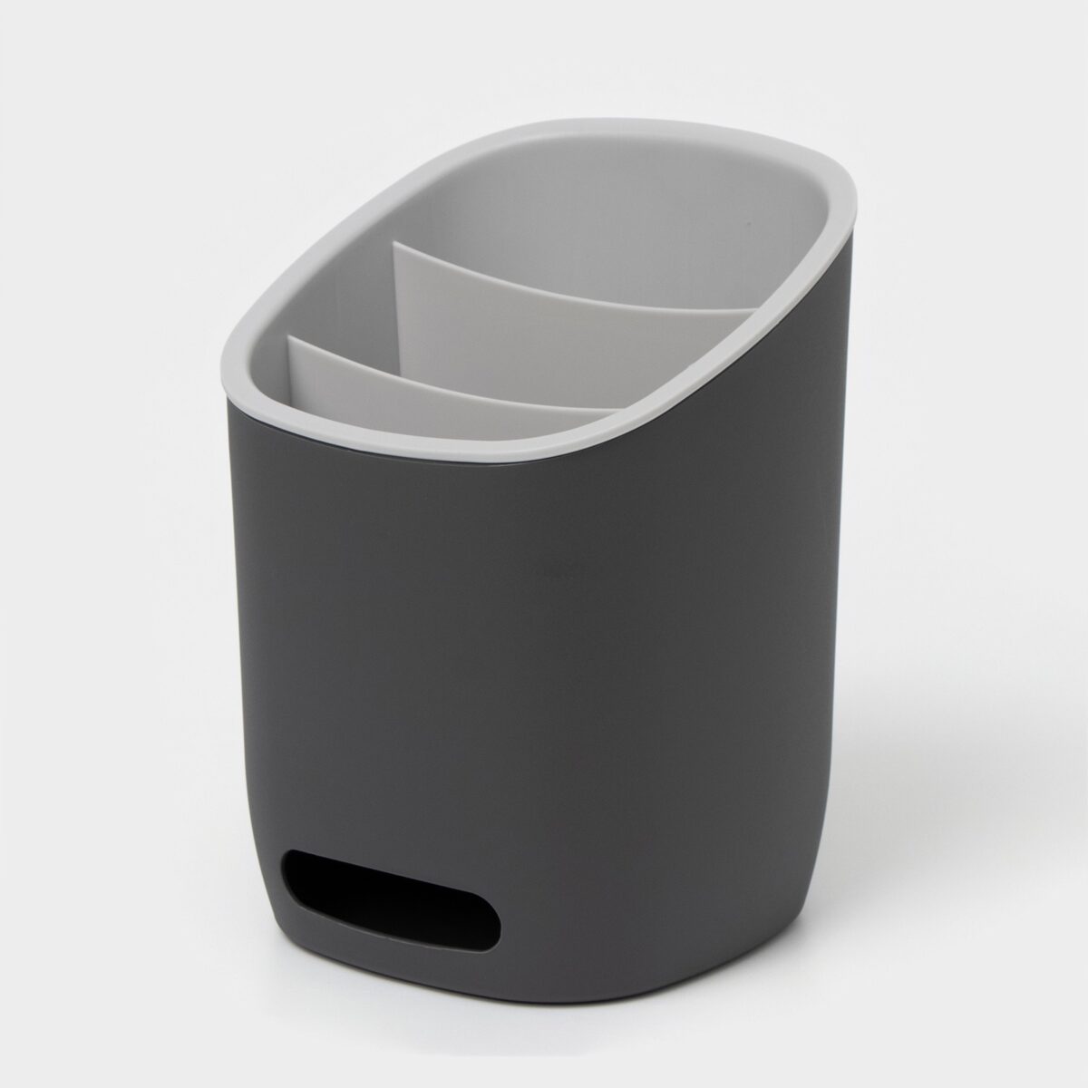 Металлическая подвесная подставка-сушилка для столовых приборов с большой емкостью и современным дизайном Черная универсальная подставка-сушилка для столовых приборов с удобной формой, прочной конструкцией и стильным дизайном